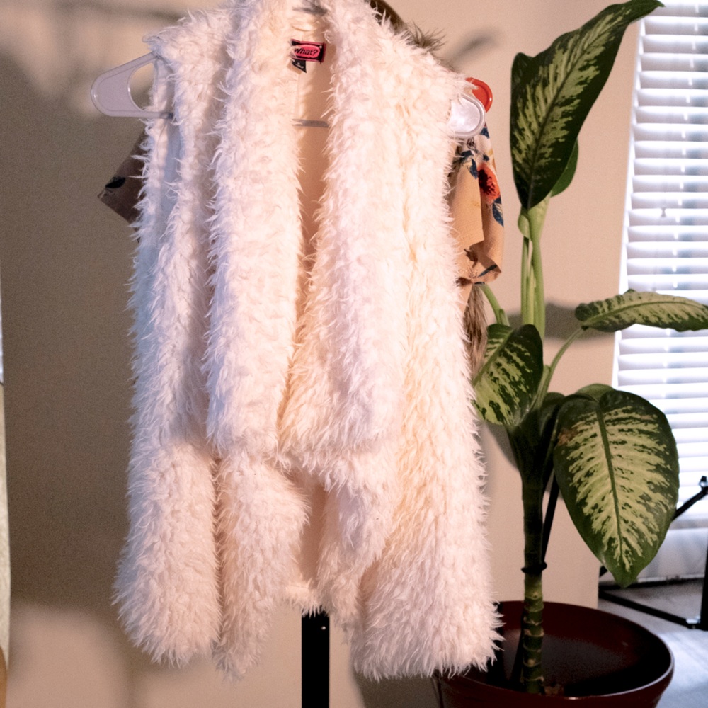 Shaggy Cream Vest